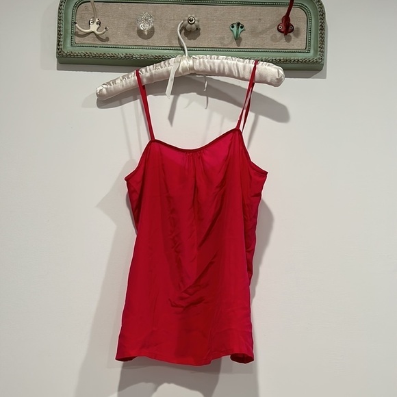 Vintage silk set tank top embroidered butterfly flower crop jacket set fuchsia 8 - Picture 3 of 9